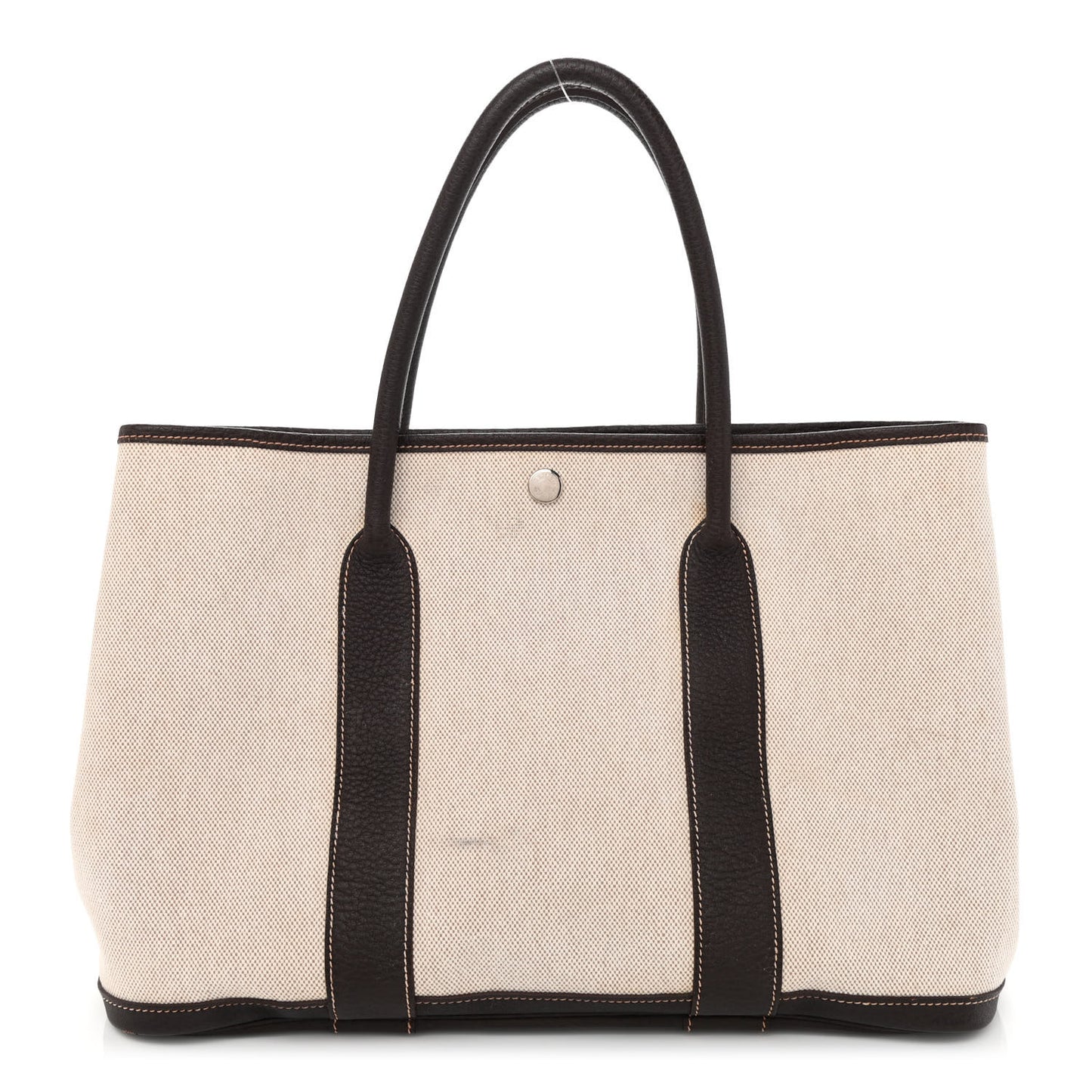 Buffle Skipper Toile Garden Party 36 MM Tote Marron Fonce