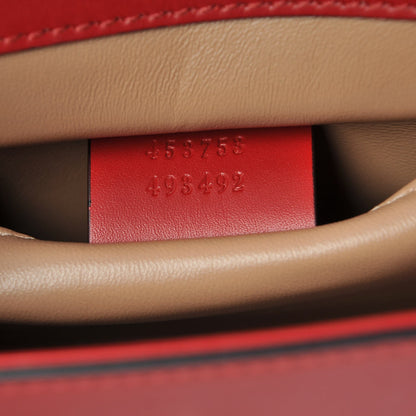 Gucci Snakeskin Calfskin Lilith Shoulder Bag Hibiscus Red 8 of 9