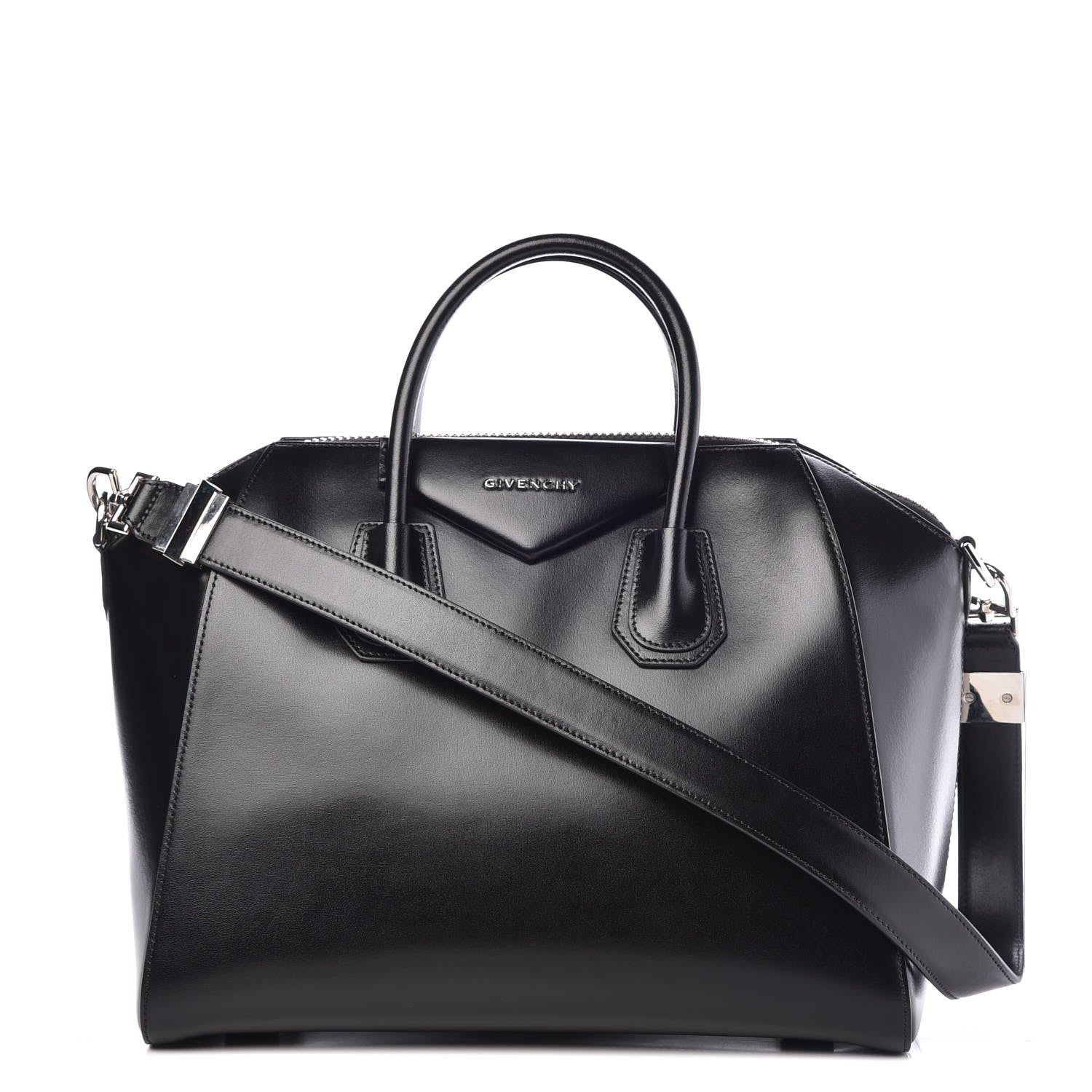 Givenchy Shiny Lord Calfskin Medium Antigona Black 1 of 7