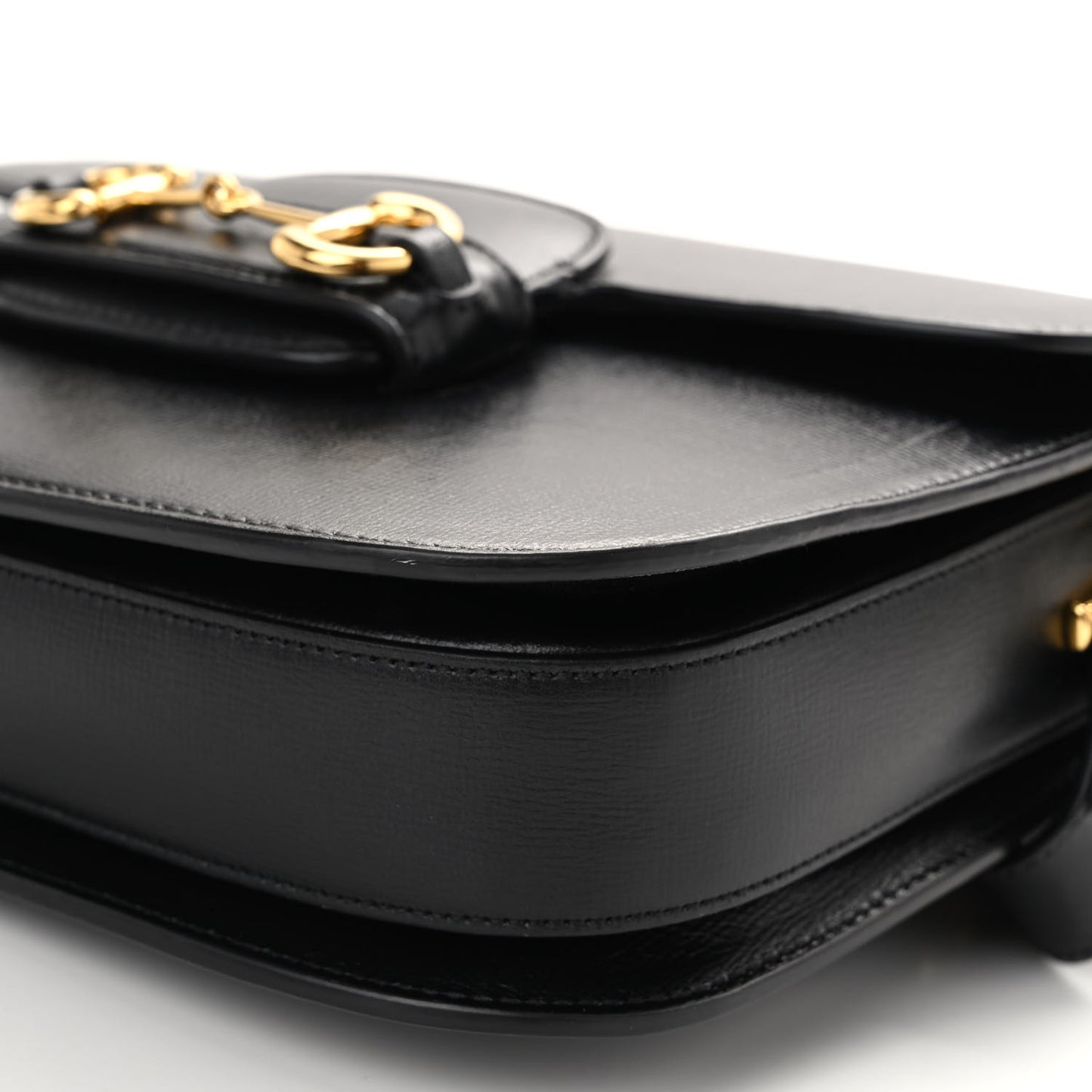 Azalea Calfskin Horsebit 1955 Shoulder Bag Black