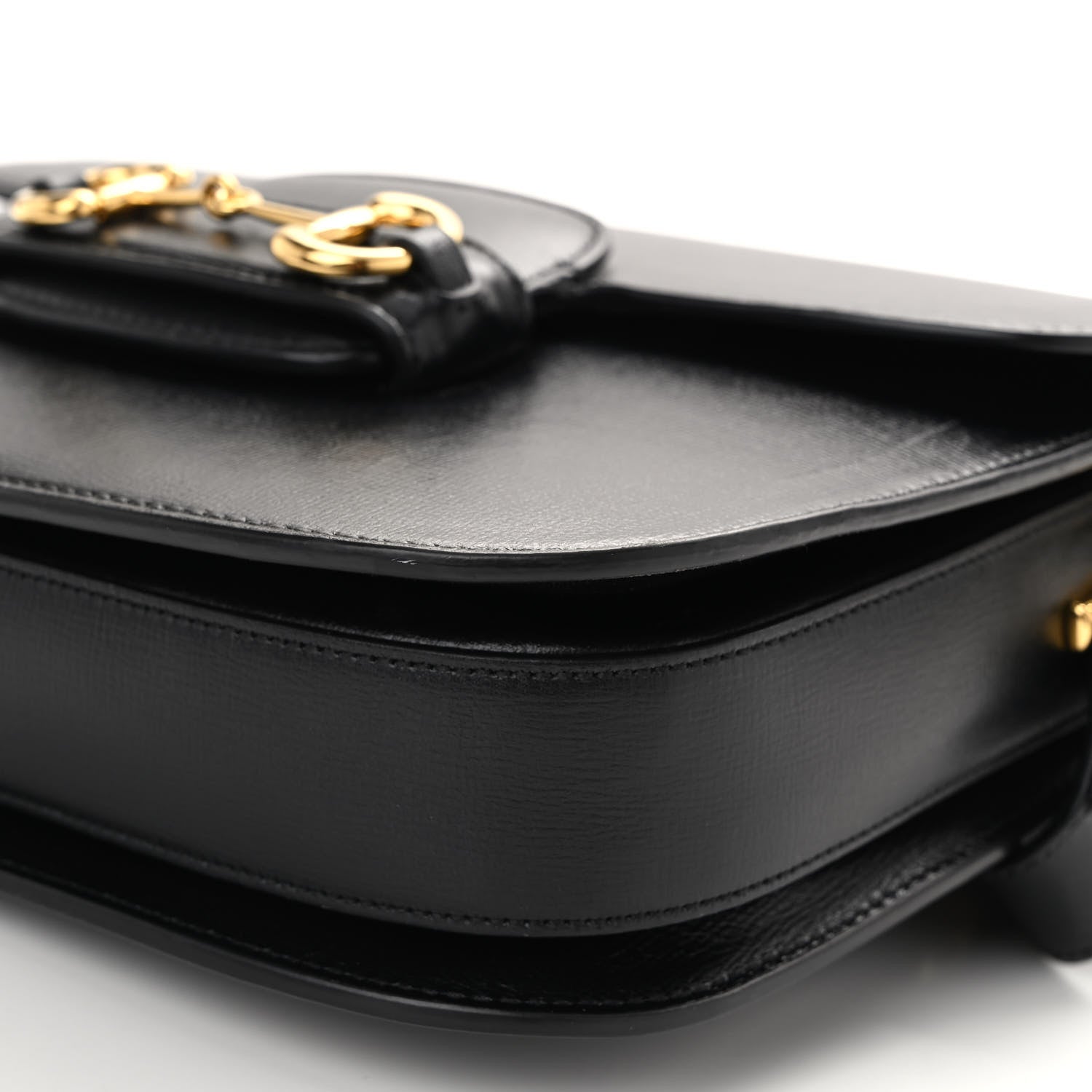 Gucci Azalea Calfskin Horsebit 1955 Shoulder Bag Black 10 of 10