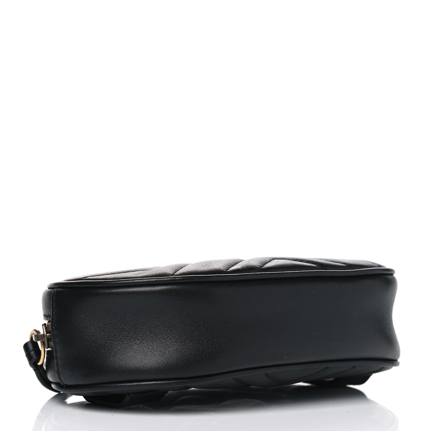 Gucci Calfskin Matelasse GG Marmont Belt Bag 75 30 Black 3 of 11