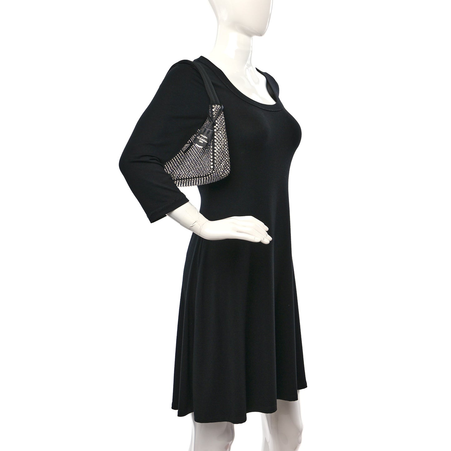 Satin Crystal Mini Re-Edition 2000 Bag Cristal