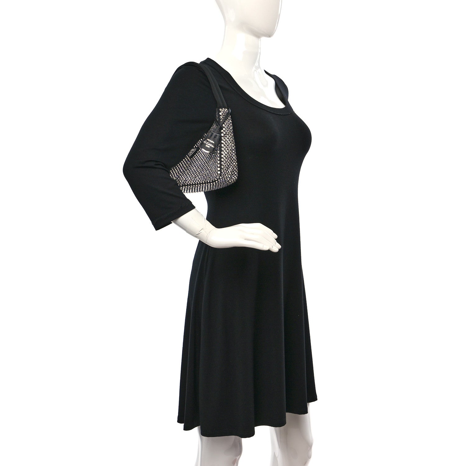 Prada Satin Crystal Mini Re-Edition 2000 Bag Cristal 2 of 10