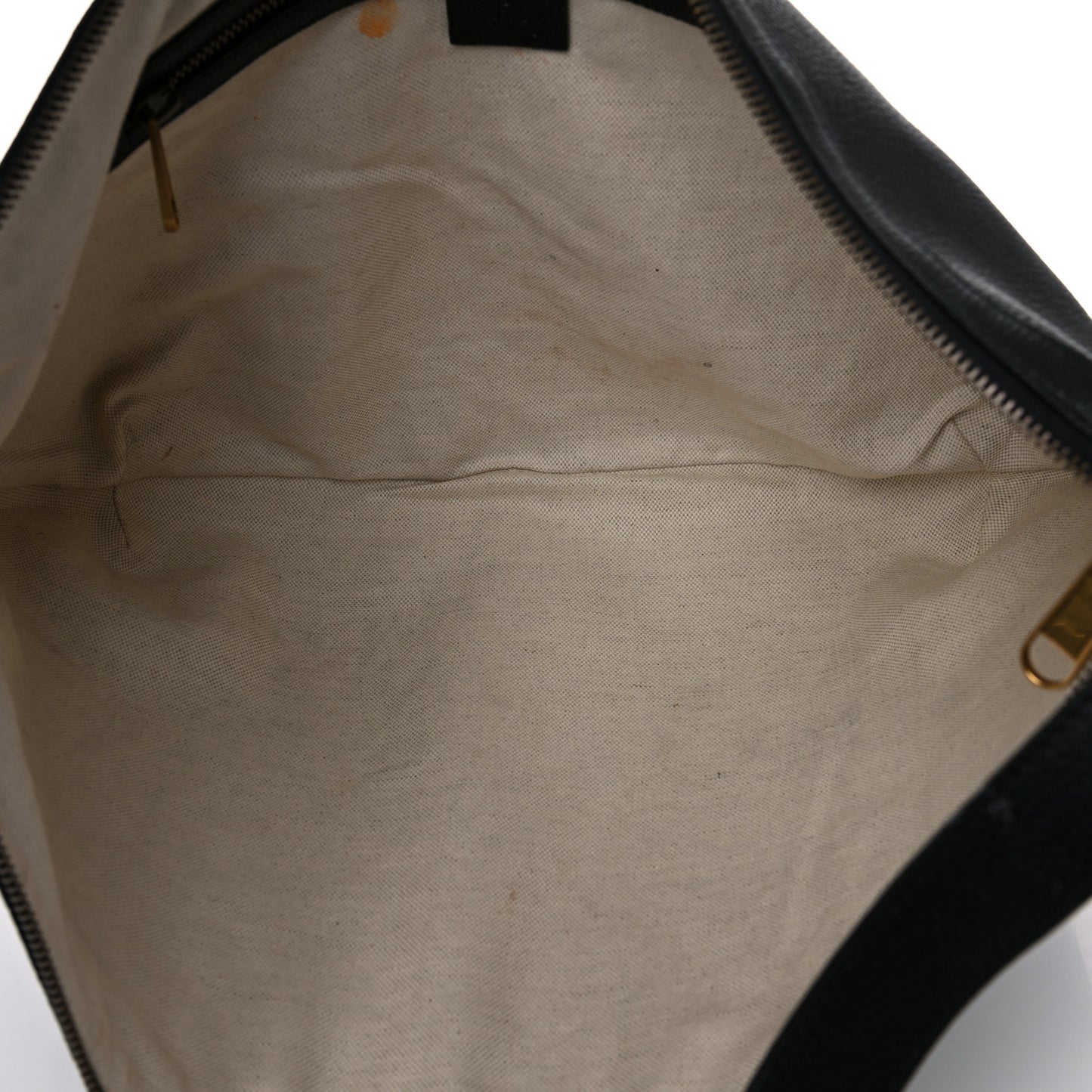 Grained Calfskin Logo Half Moon Hobo Black