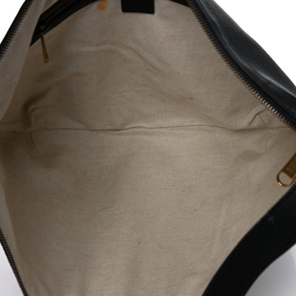 Gucci Grained Calfskin Logo Half Moon Hobo Black 10 of 14