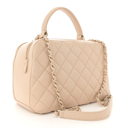 Chanel Lambskin Quilted Medium Trendy CC Bowling Bag Beige 3 of 13