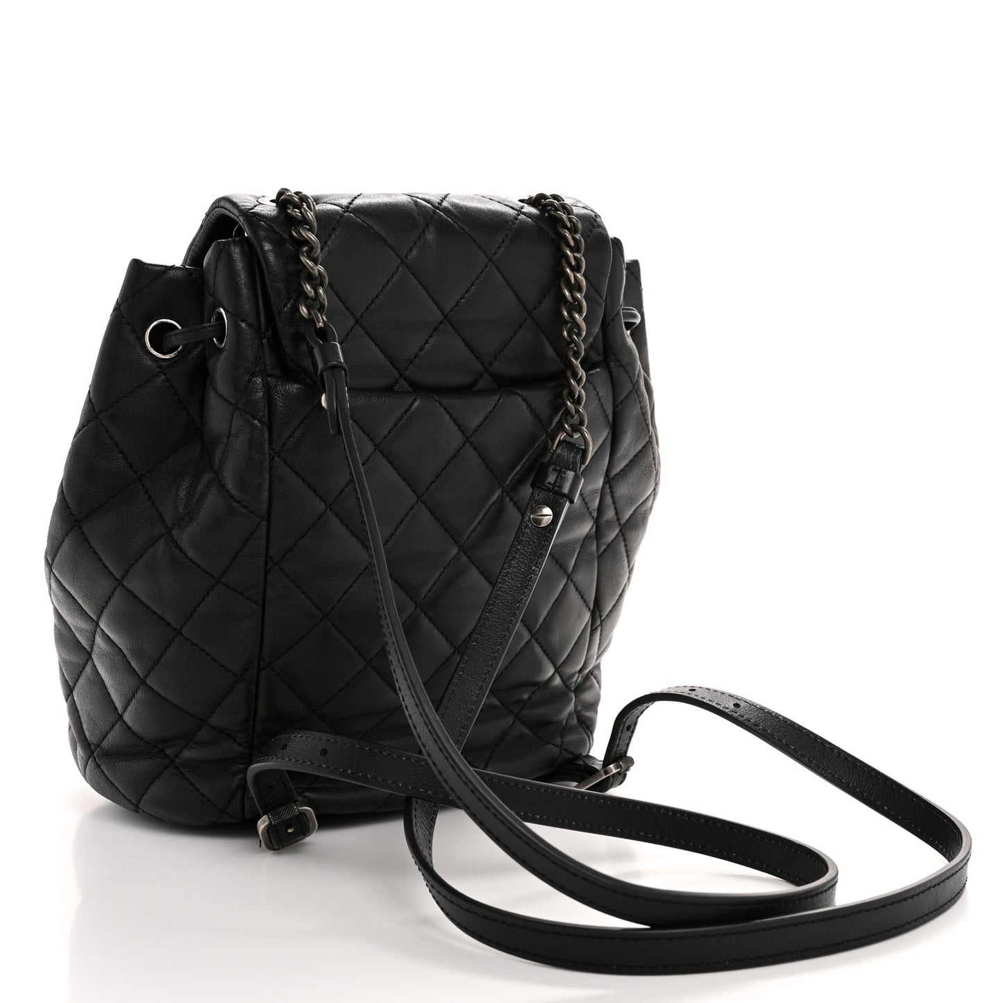 Lambskin Quilted Daily Supple Backpack Black
