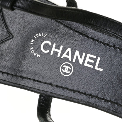 Chanel Lambskin CC Thong Sandals 41 Black 8 of 14