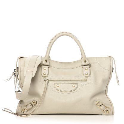 Balenciaga Chevre Gold Metallic Edge Hardware City Ivoire 1 of 10