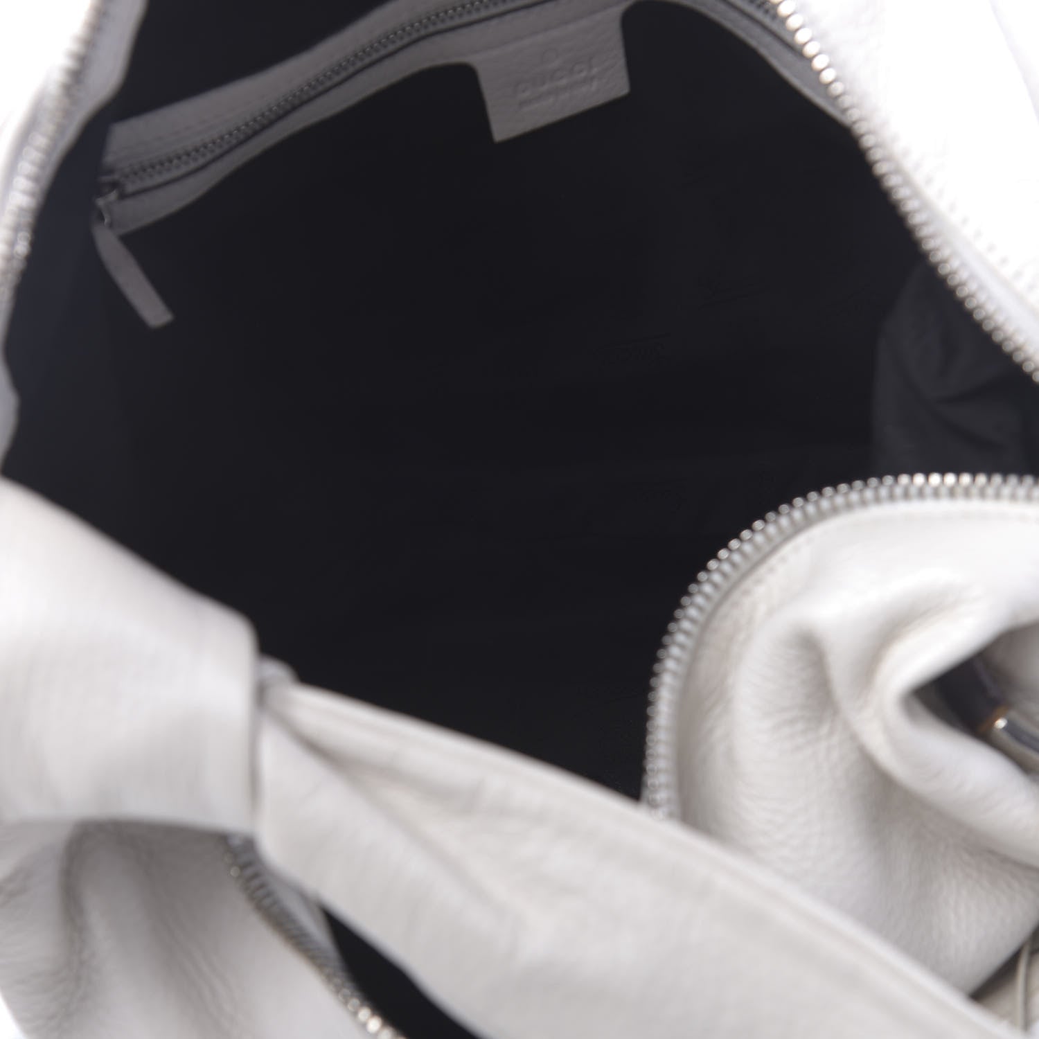 Gucci Pebbled Calfskin Medium Jungle Hobo White 5 of 10