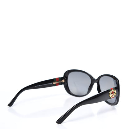 Gucci Acetate Oversized Round Frame Web Sunglasses GG3644S Black 4 of 8