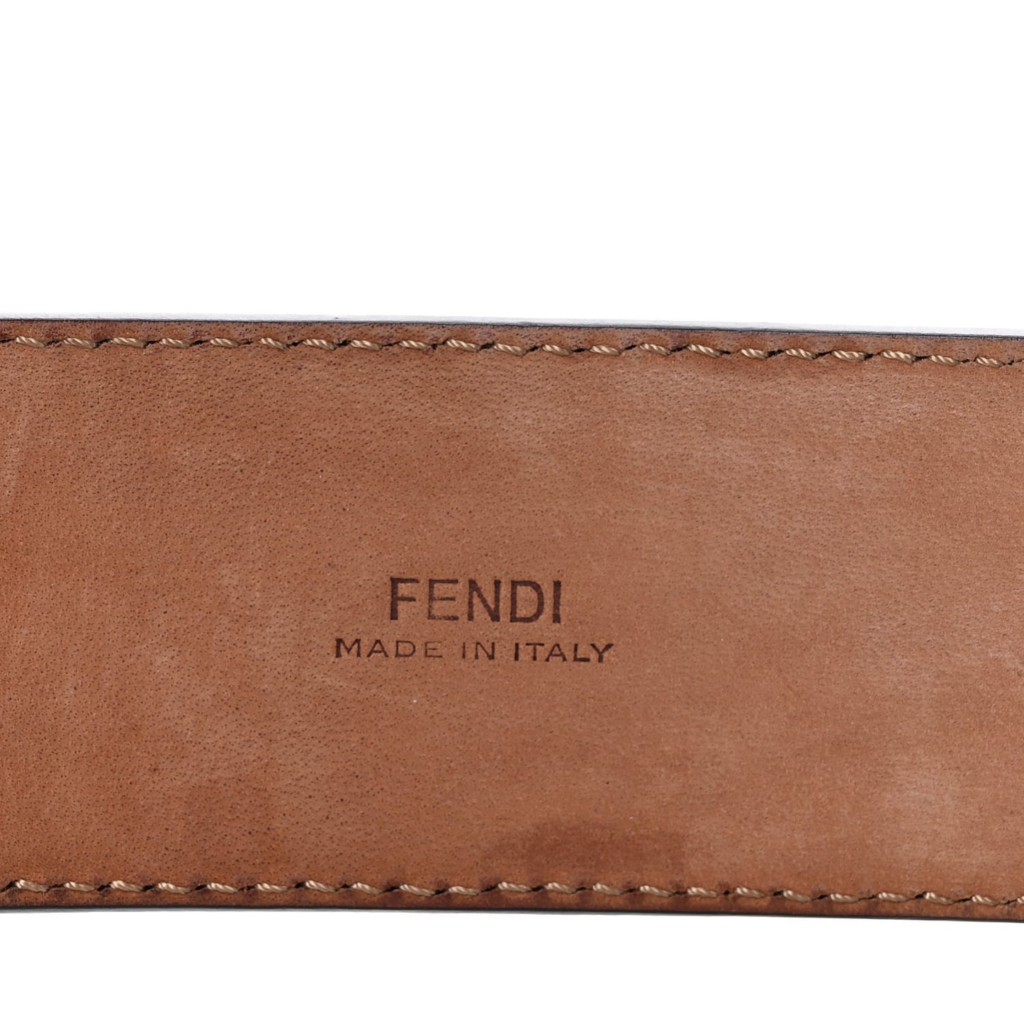 Vitello F is Fendi Bi-Color FF 1974 Embossed Belt 70 28 Maya Black