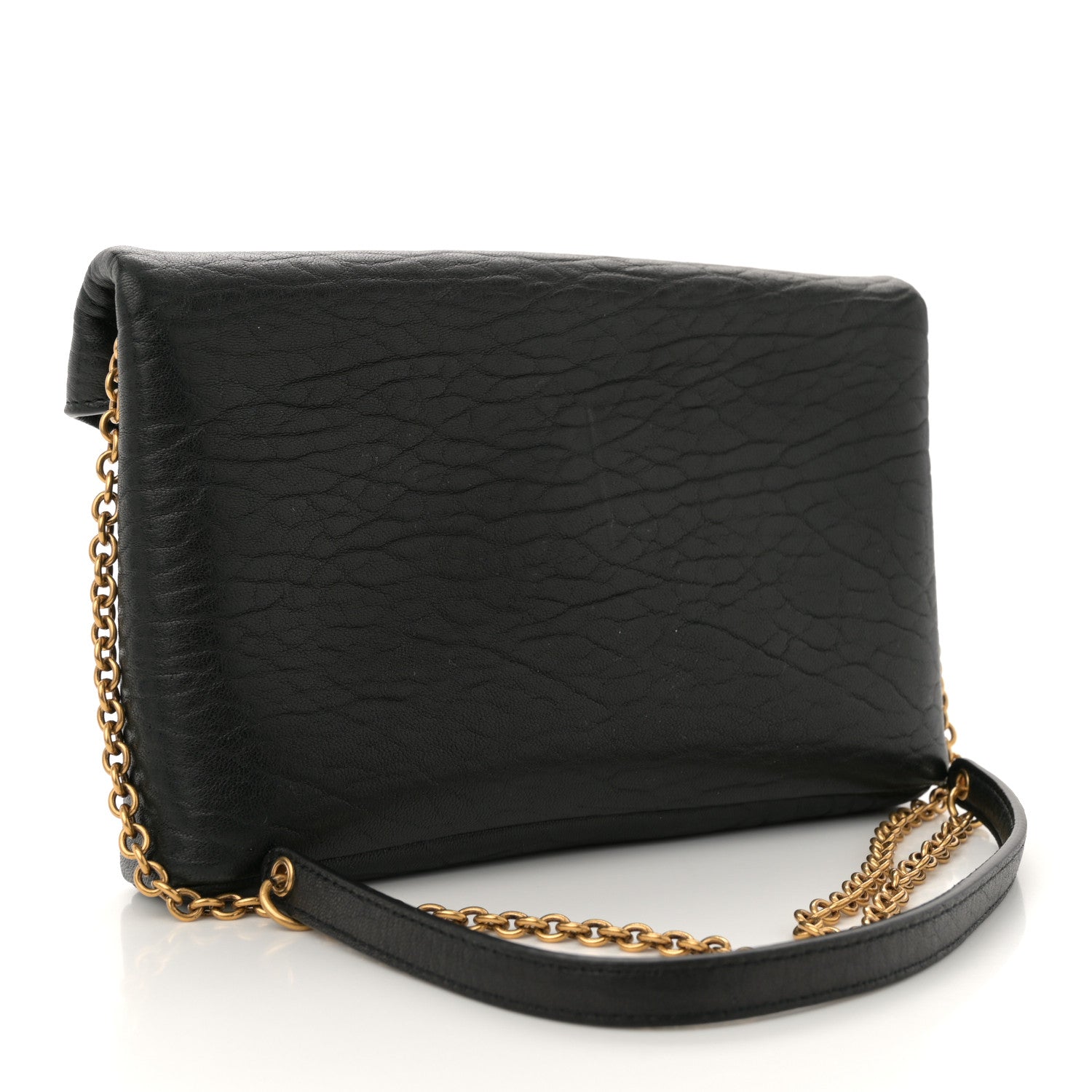 Saint Laurent Supple Lambskin Small Cassandre Chain Pouch Black 2 of 11