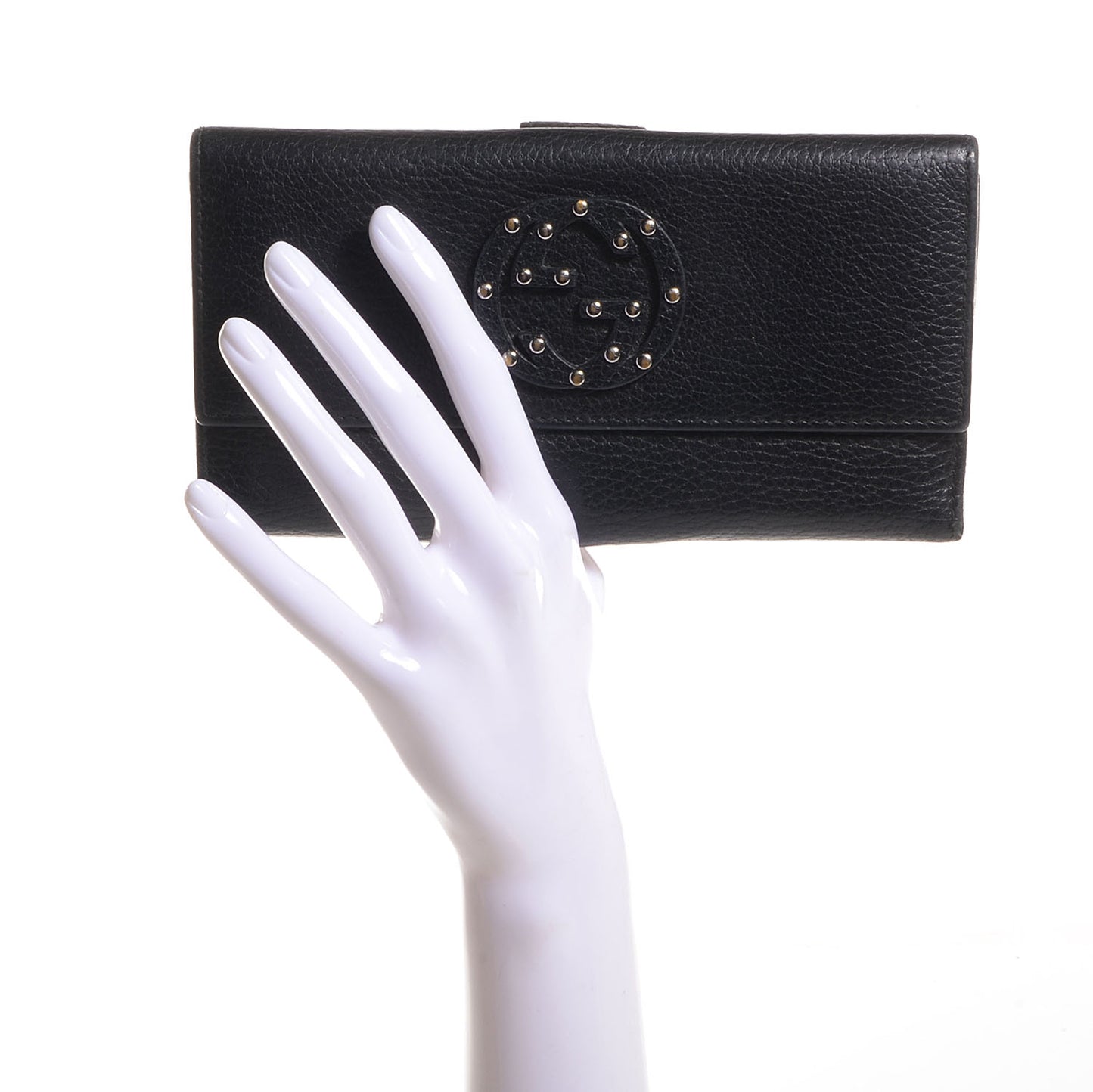 Leather Blondie Continental Wallet Black