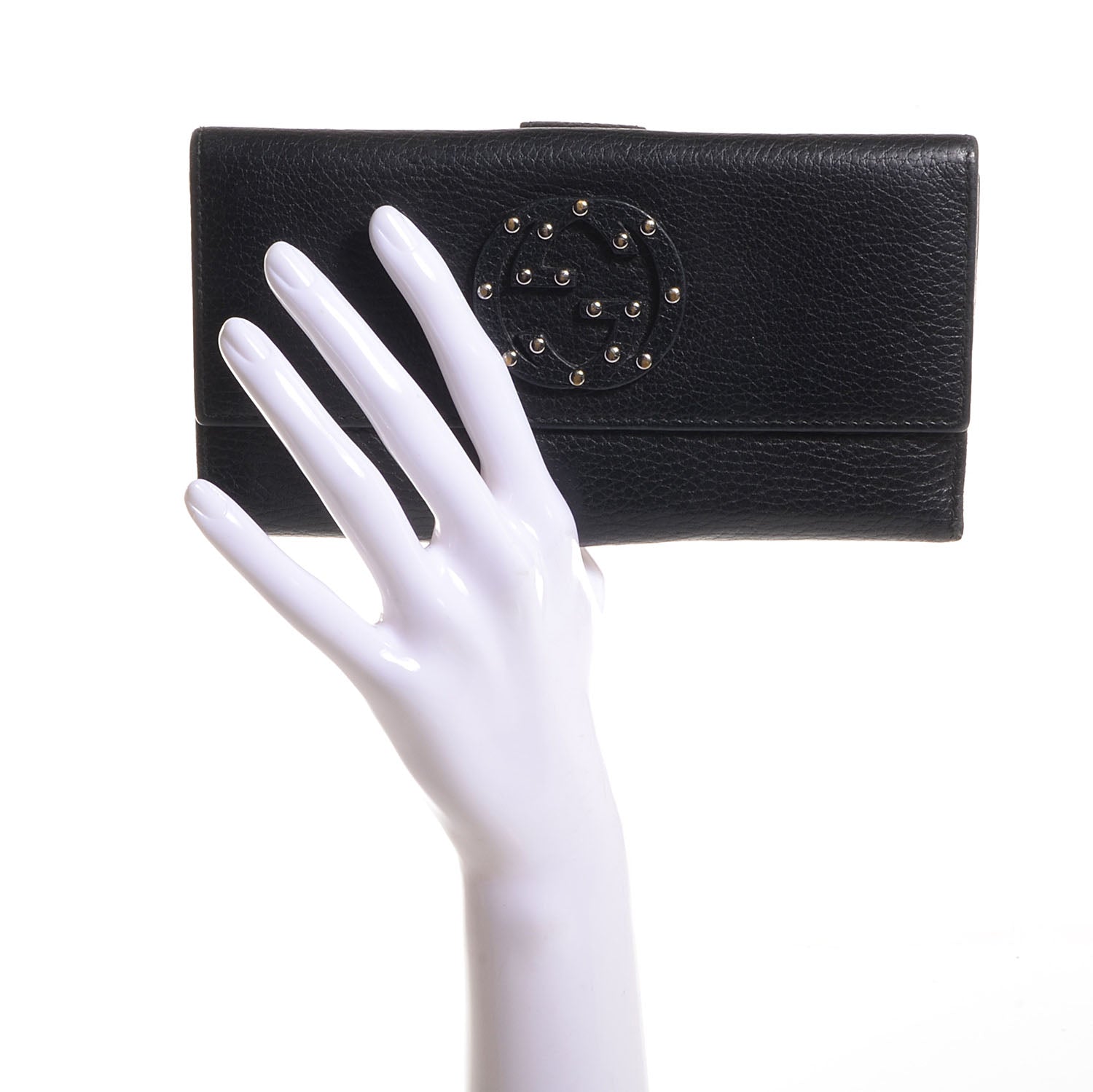 Gucci Leather Blondie Continental Wallet Black 2 of 7