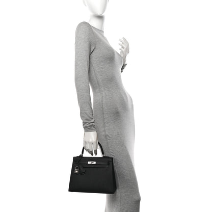 Hermes Epsom Kelly Sellier 25 Black 2 of 11