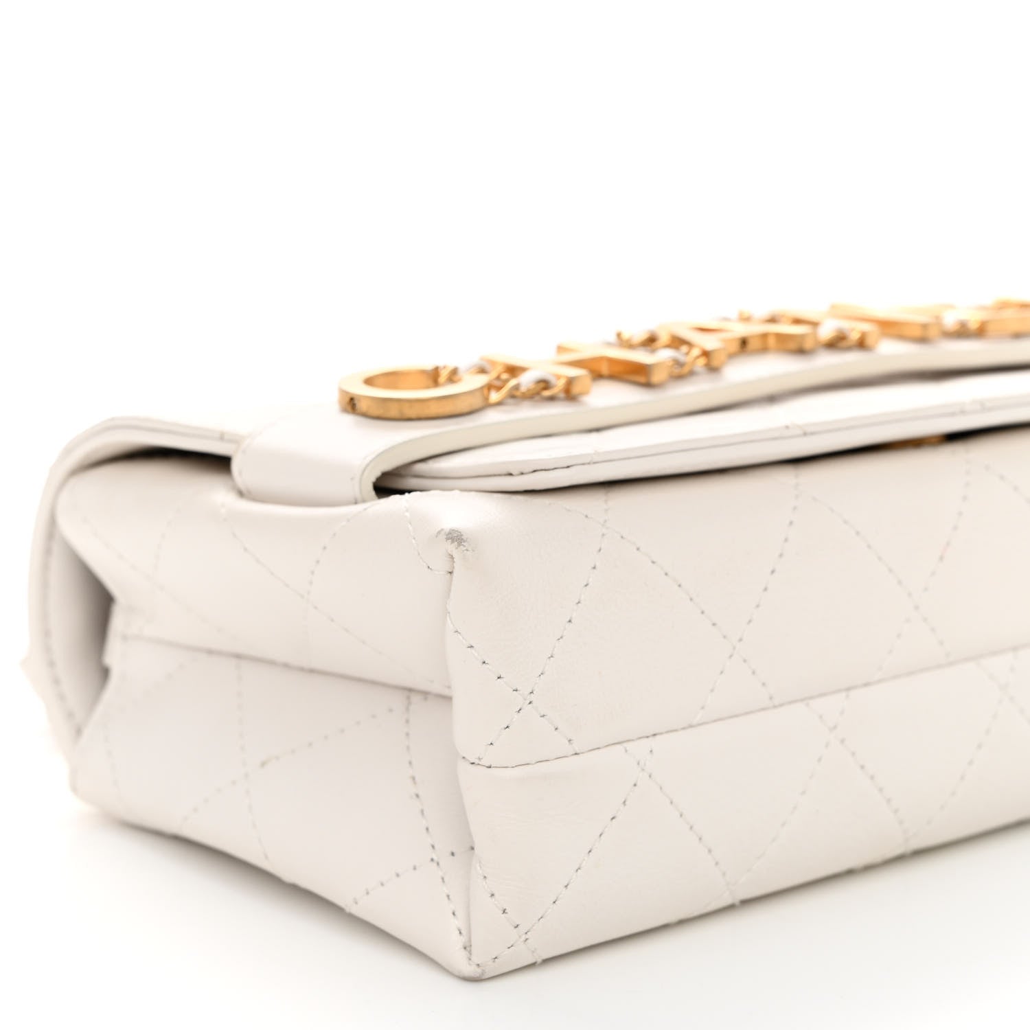 Chanel Calfskin Quilted Small Enchained Flap White 9 of 11