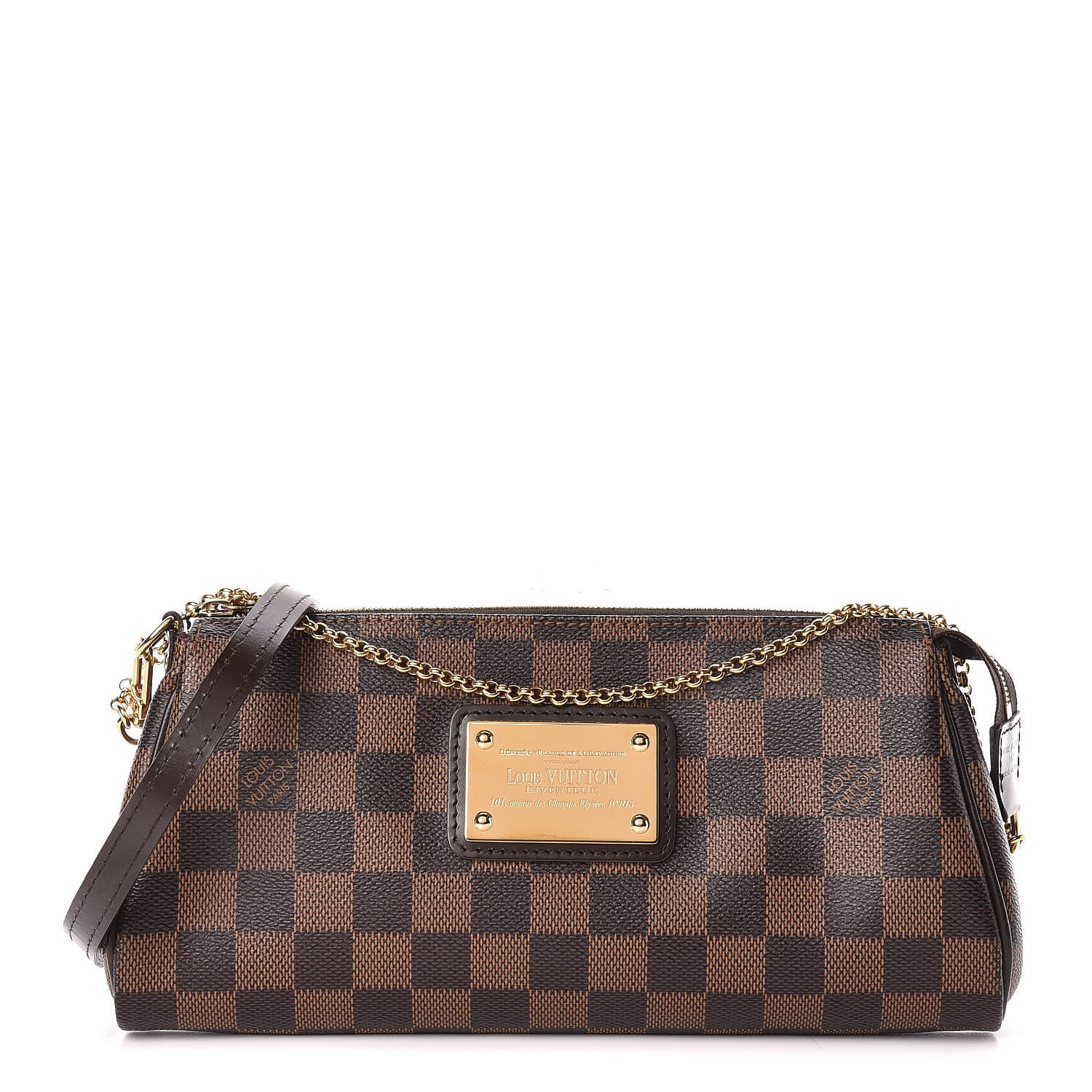 Louis Vuitton Damier Ebene Eva Clutch 1 of 10