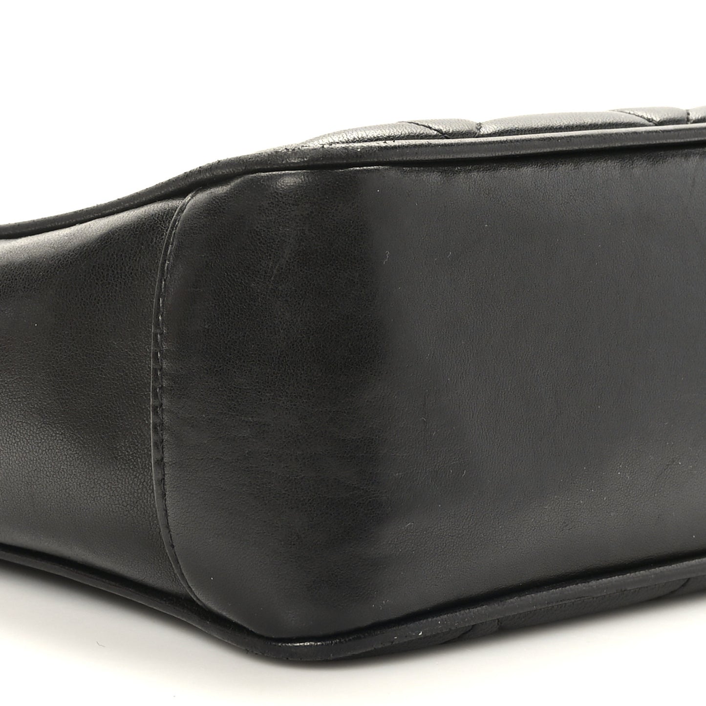 Lambskin Quilted CC Shoulder Bag Black