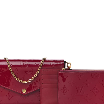 Louis Vuitton Vernis Felicie Chain Wallet Magenta 8 of 14