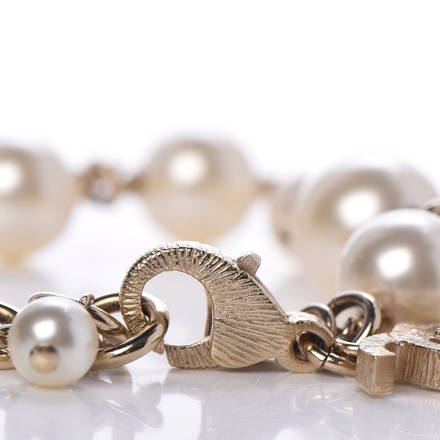 Pearl CC Bracelet Gold