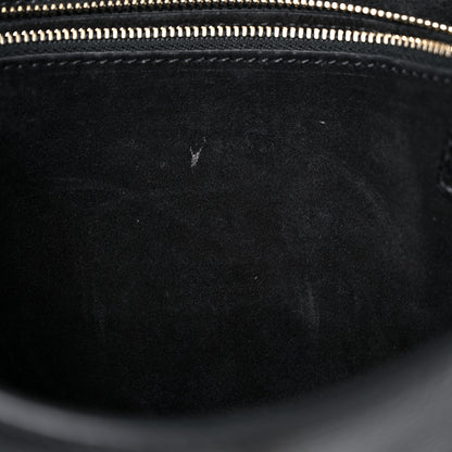 Valentino Garavani Pebbled Calfskin Small Rockstud Single Handle Flap Bag Black 9 of 15
