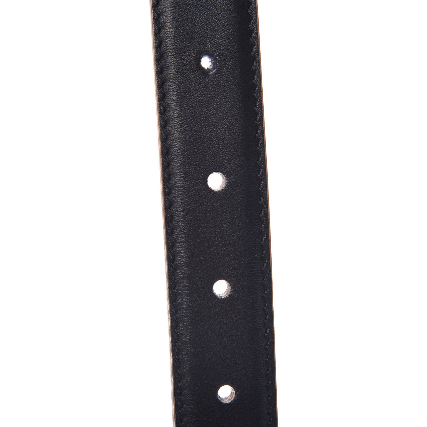Moon Calfskin Interlocking G 25mm Belt 75 30 Black