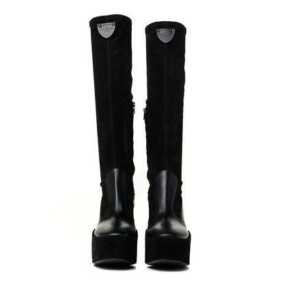 Louis Vuitton Suede Podium Platform High Boots 37 Black 2 of 16