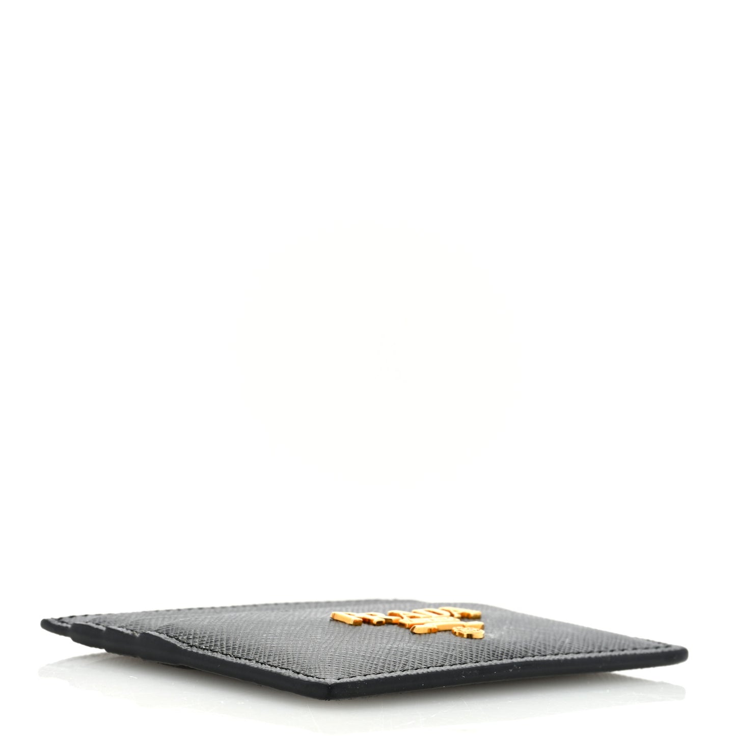 Saffiano Metal Card Holder Black