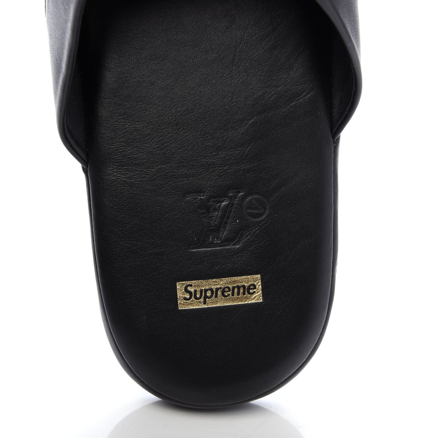 X SUPREME Lambskin Mens Hugh Slippers 8 Black