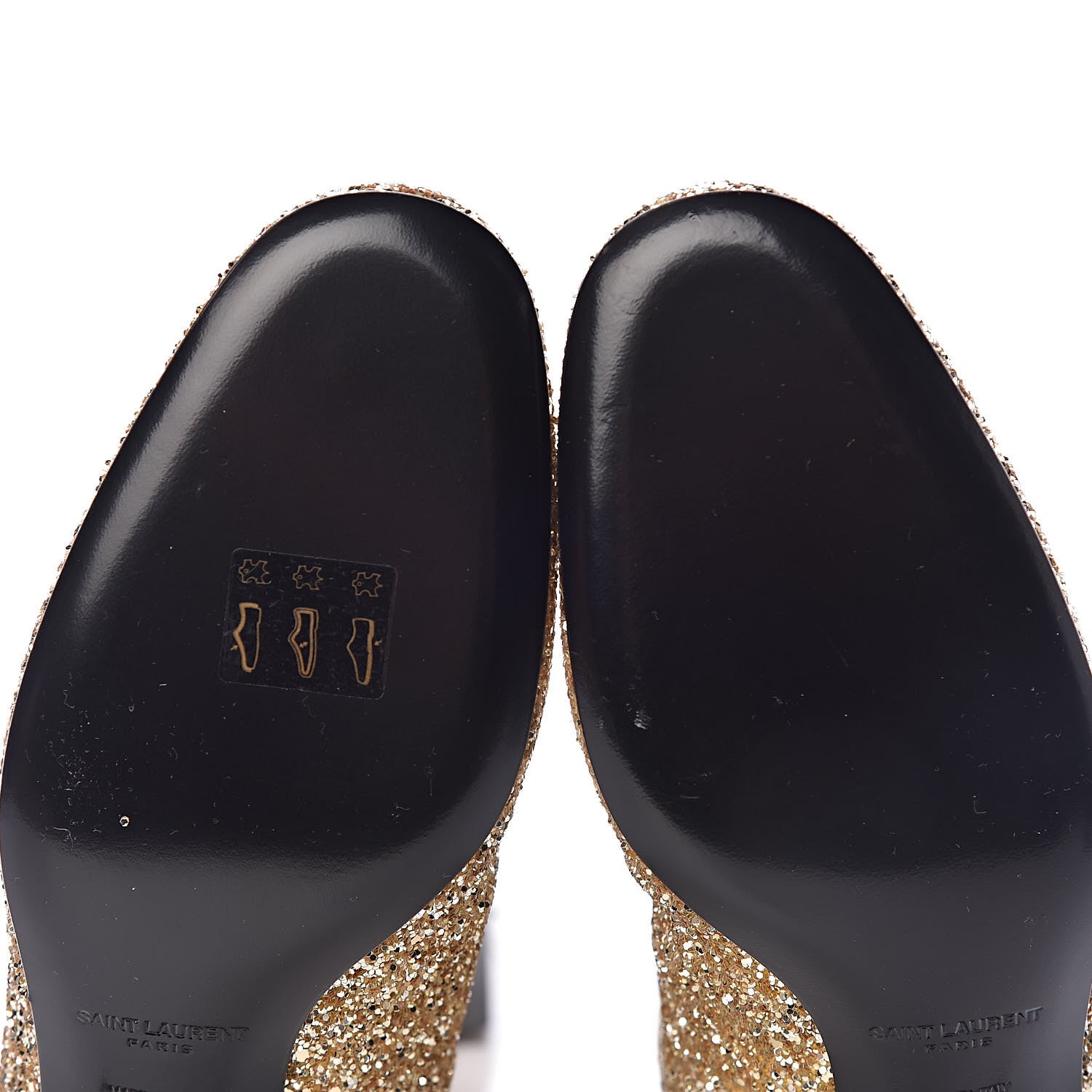 Saint Laurent Glitter Galaxy Boots 37 Gold 7 of 8