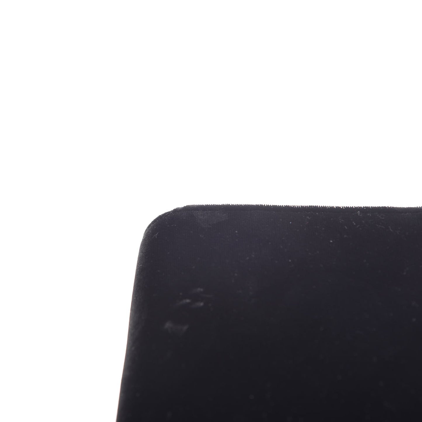 Velvet Crystal Monogram Kate Tassel Chain Wallet Black