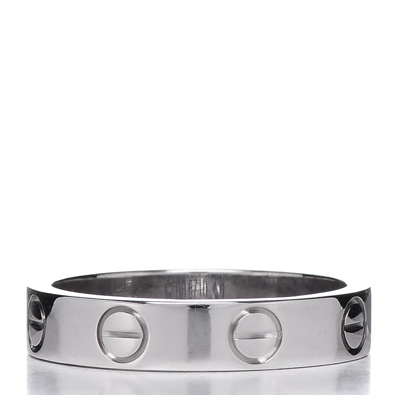 Cartier 18K White Gold 3.5mm LOVE Wedding Band Ring 47 4 3 of 4