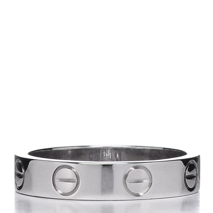 Cartier 18K White Gold 3.5mm LOVE Wedding Band Ring 47 4 3 of 4