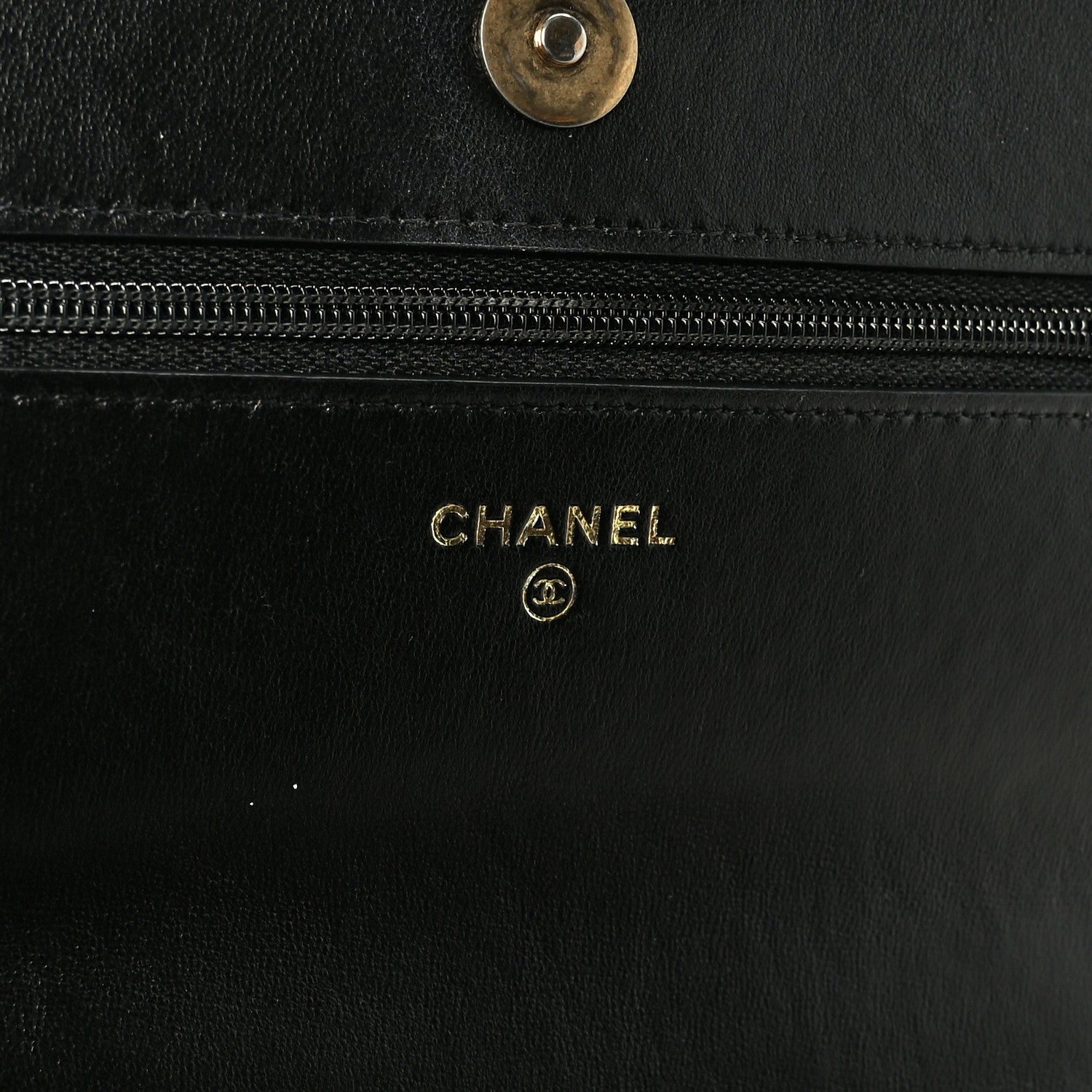 Chanel Lambskin Quilted Chanel 19 Wallet On Chain WOC Black 10 of 23