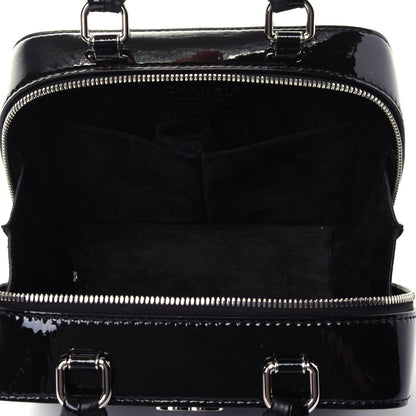 Chanel Patent Quilted Travel Kit Vanity Case Black 3 of 4