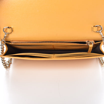 Gucci Textured Calfskin Medium Betty Chain Wallet Yellow 5 of 8