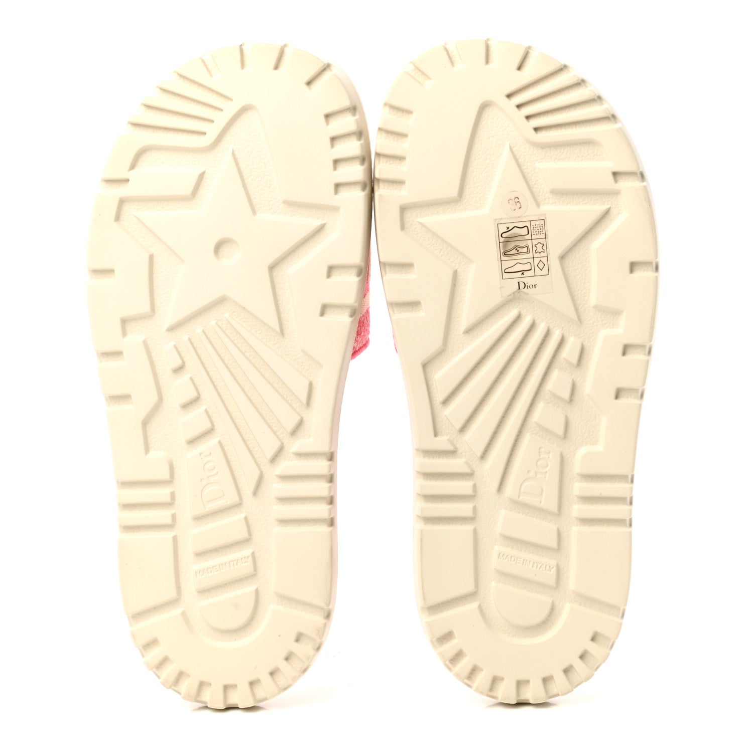 Christian Dior Micro PDP Cotton Houndstooth Embroidered Dway 10mm Slide Sandals 36 Peony 5 of 9