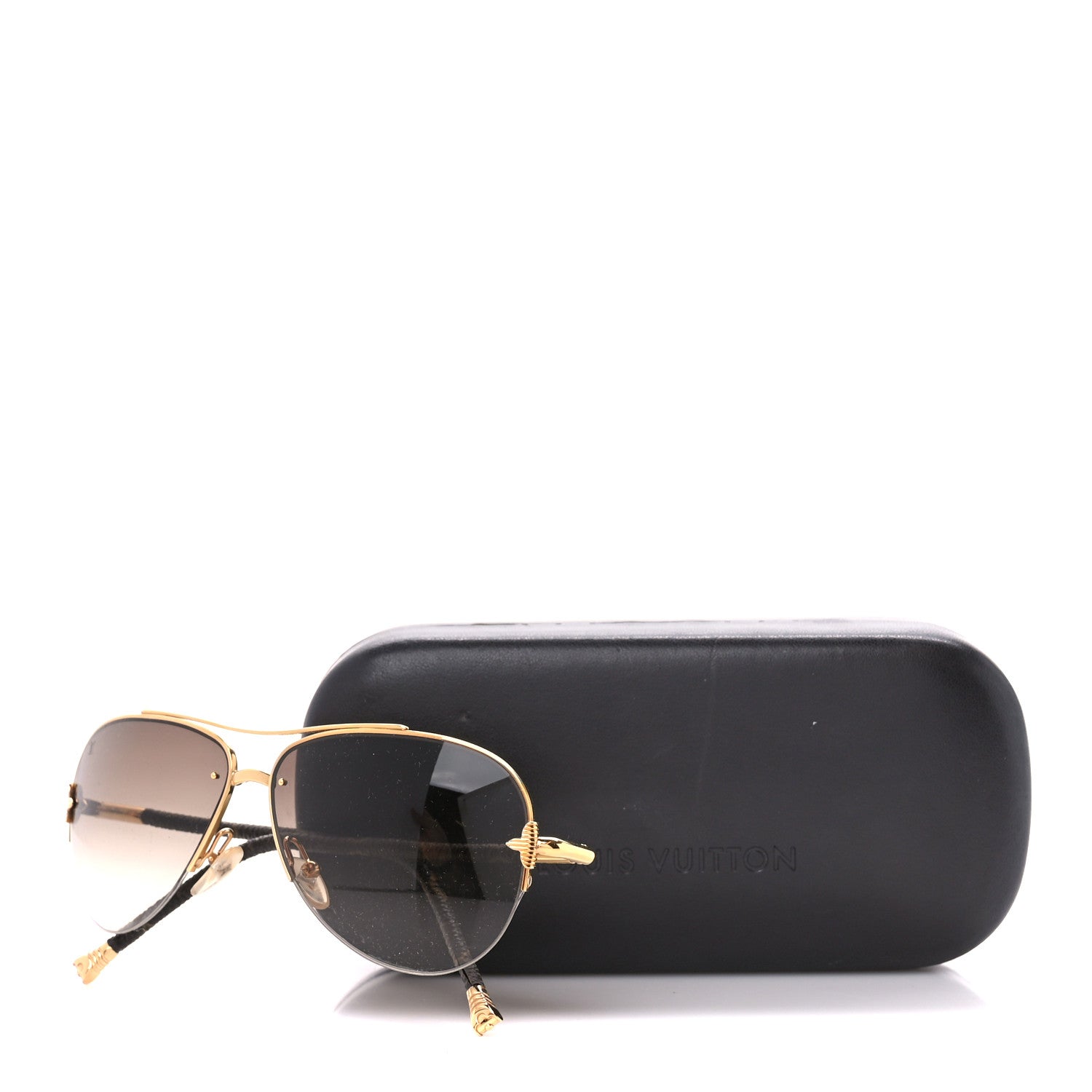 Louis Vuitton Monogram Petite Viola Pilote Aviator Sunglasses Z0571U Brown 8 of 8