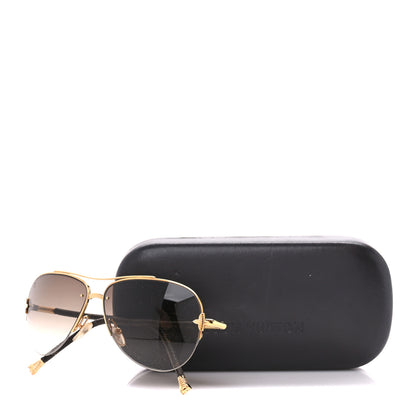 Louis Vuitton Monogram Petite Viola Pilote Aviator Sunglasses Z0571U Brown 8 of 8