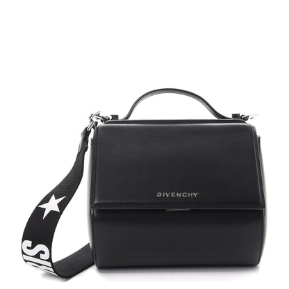 Givenchy Calfskin Mini Pandora Box Logo Strap Crossbody Bag Black 1 of 7