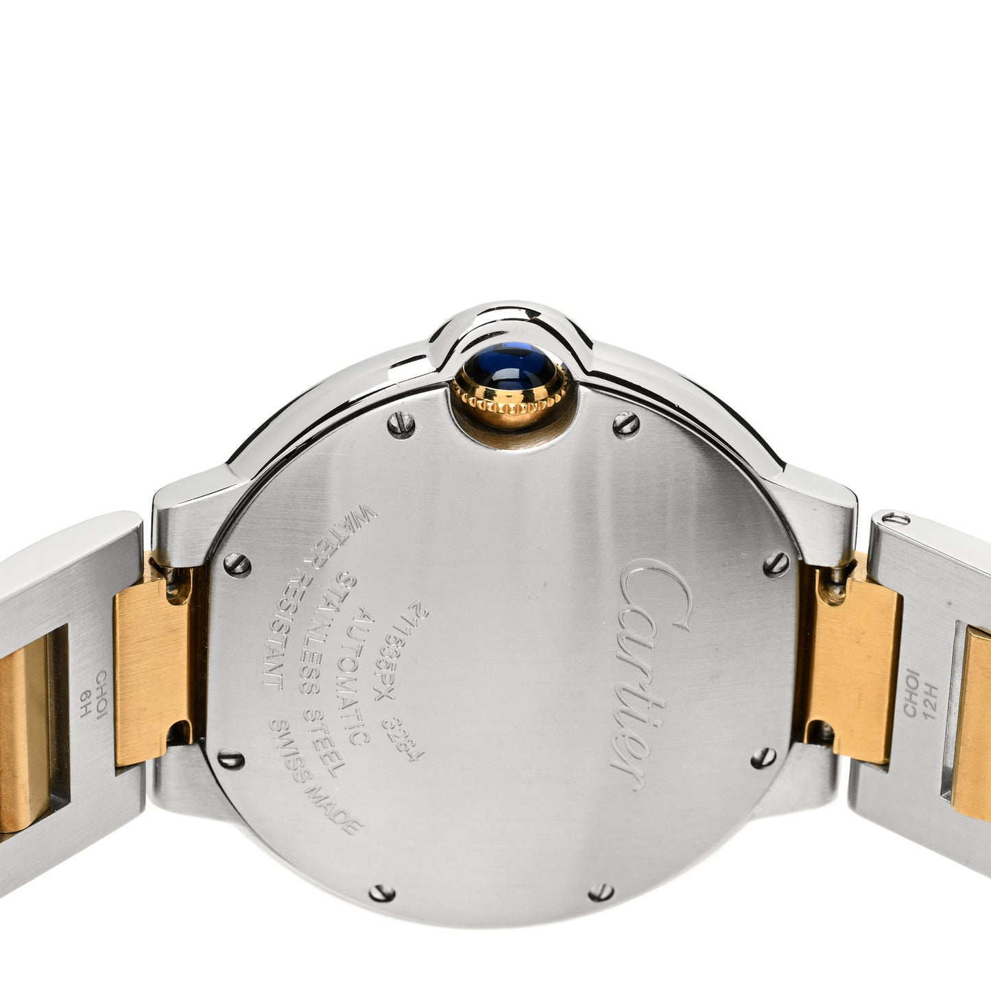 Stainless Steel 18K Yellow Gold 36mm Ballon Bleu De Cartier Automatic Watch