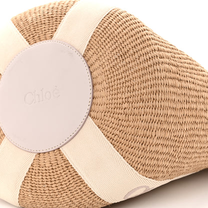 Chloe Raffia Large Woody Tote Wild Grey 10 of 12