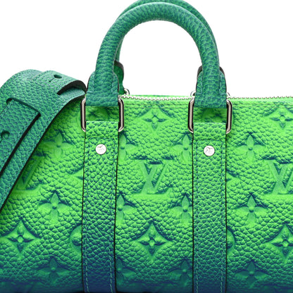 Louis Vuitton Taurillon Illusion Keepall XS Bleu Vert 7 of 10