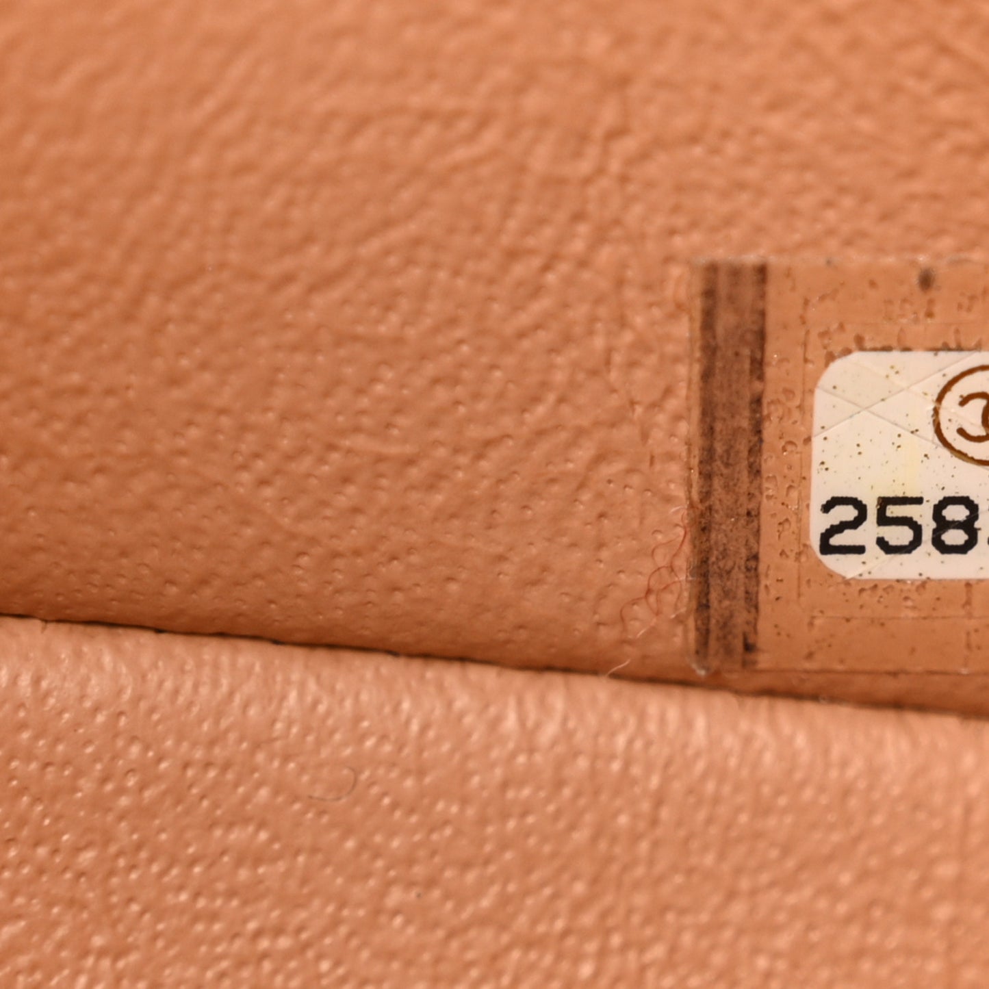 Iridescent Caviar Quilted Medium Double Flap Beige