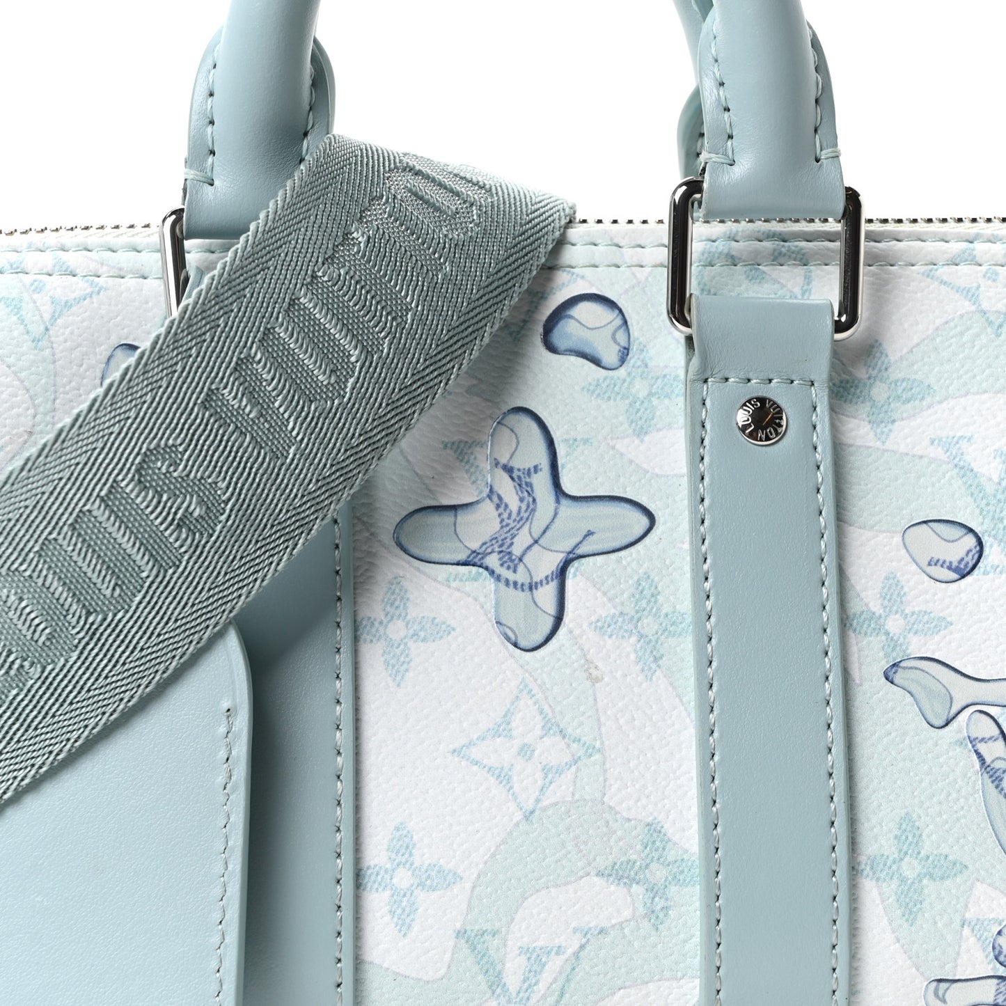 Monogram Aquagarden Keepall Bandouliere 25 Crystal Blue