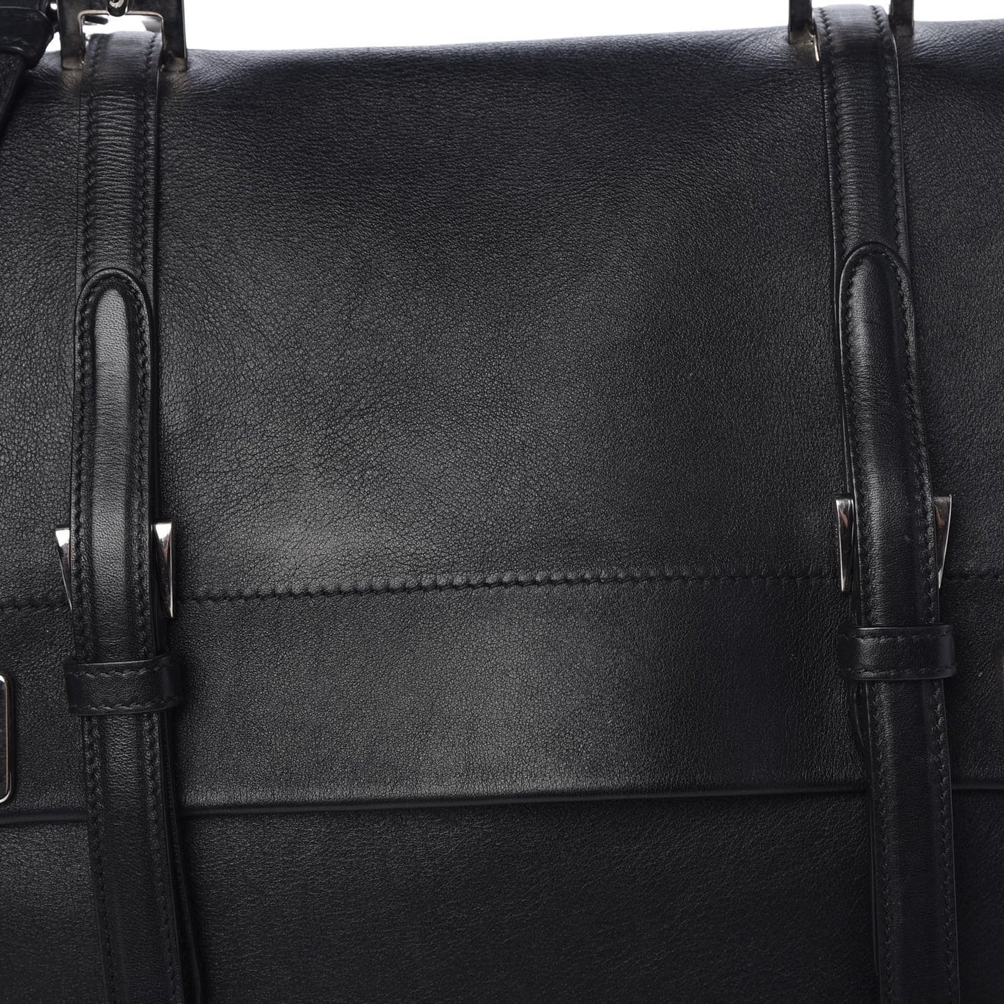 Lux Calfskin Large Convertible Top Handle Tote Black