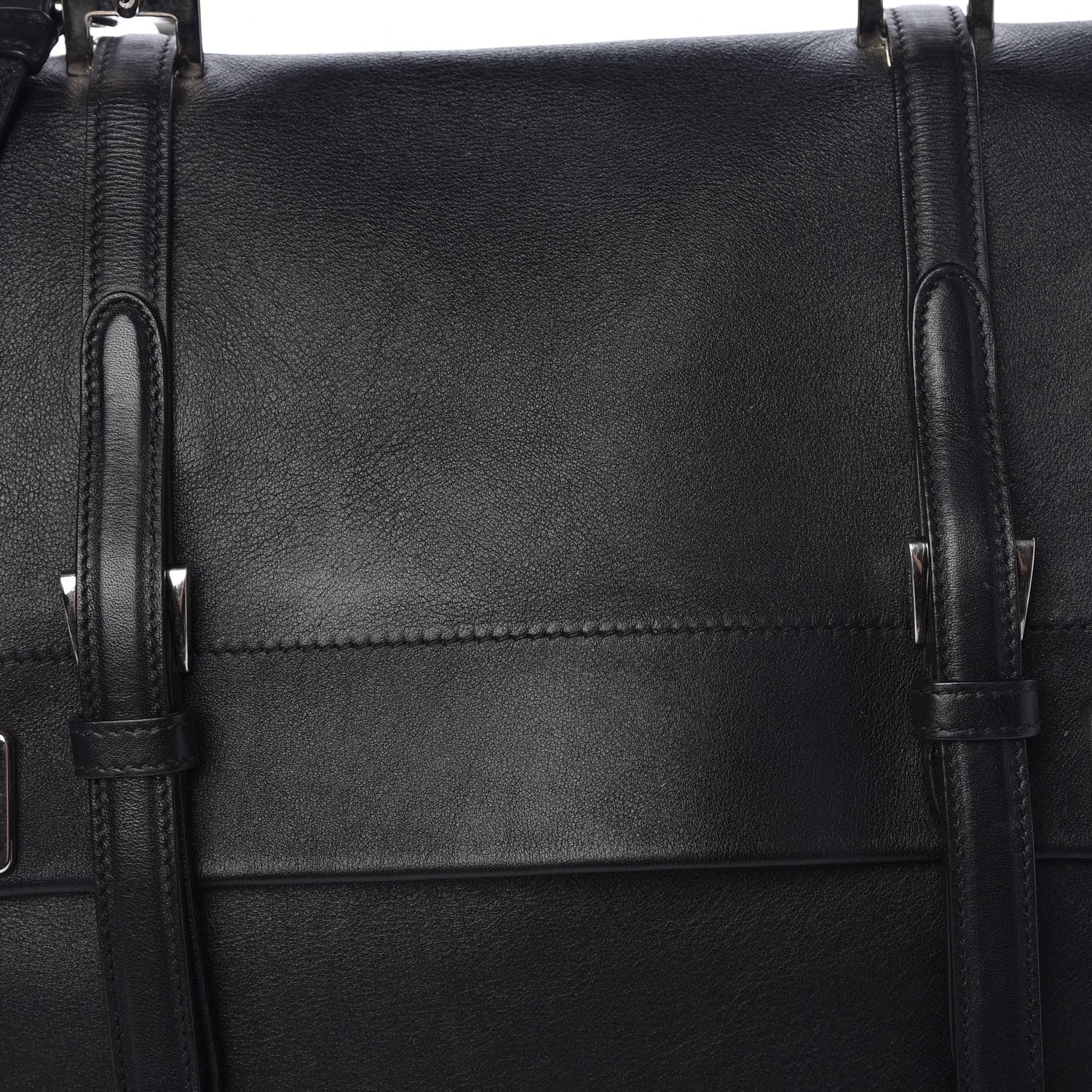 Prada Lux Calfskin Large Convertible Top Handle Tote Black 11 of 17