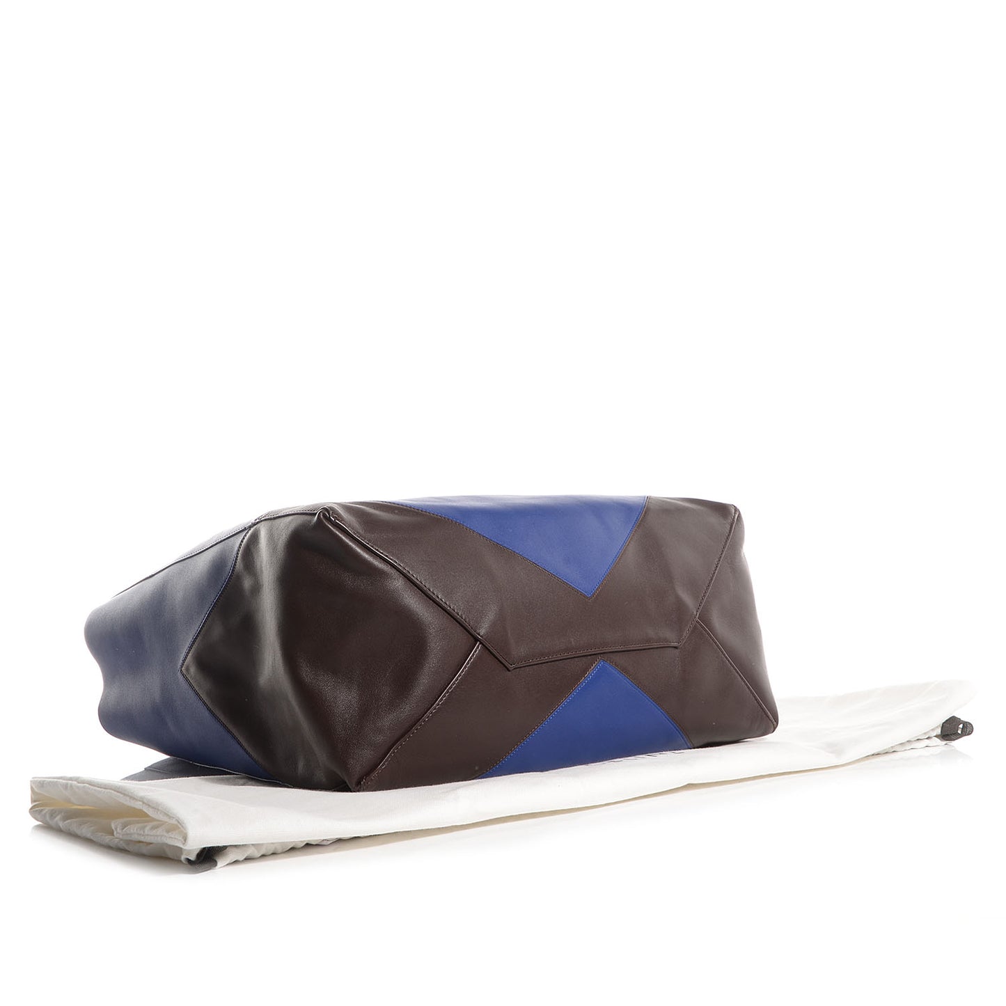 Lambskin Horizontal Bi-Color Coeur Cabas Indigo Khaki